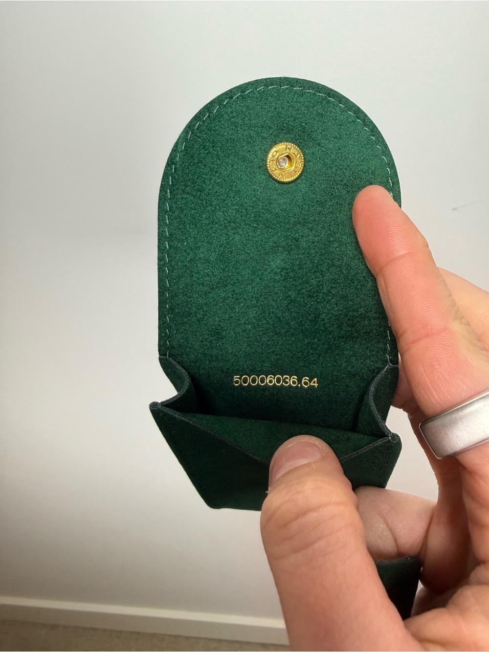 ROLEX | RARE Green Suede Watch Service Travel Pouch - Picture 7 of 7